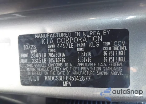 2024 Kia Niro Plug-In Hybrid Ex из США, поврежденный, VIN KNDCS3LF6R5142877